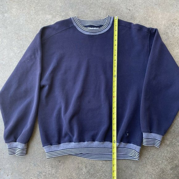Vintage 90s Russell Athletic Sweatshirt. Navy heavy cotton. Made in USA. Size XL - Picture 5 of 8